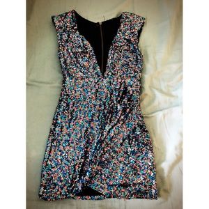 Sleeveless sequin mini